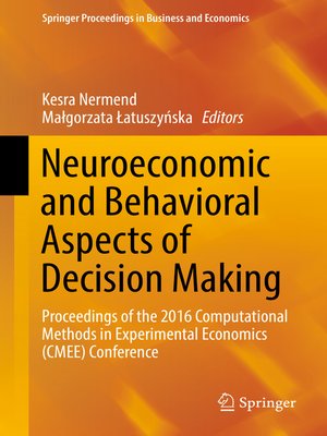 cover image of Neuroeconomic and Behavioral Aspects of Decision Making